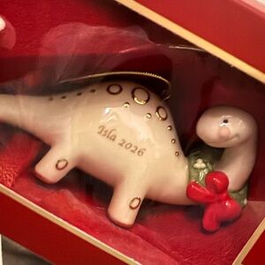 Lenox Isla 2026 personalized Dinosaur Christmas Holiday Ornament